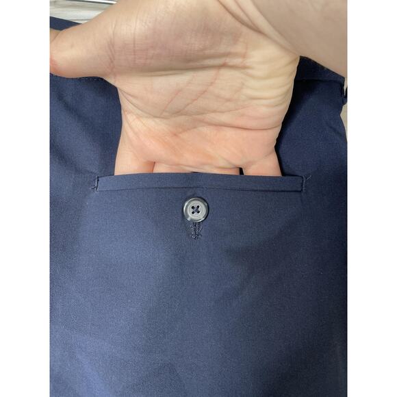 George Pants Mens 32x30 Blue Dress Slacks Flat Front Stretch Rayon Blend Office - Picture 8 of 12